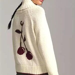 Anthropologie Maeve Cherry Cardigan